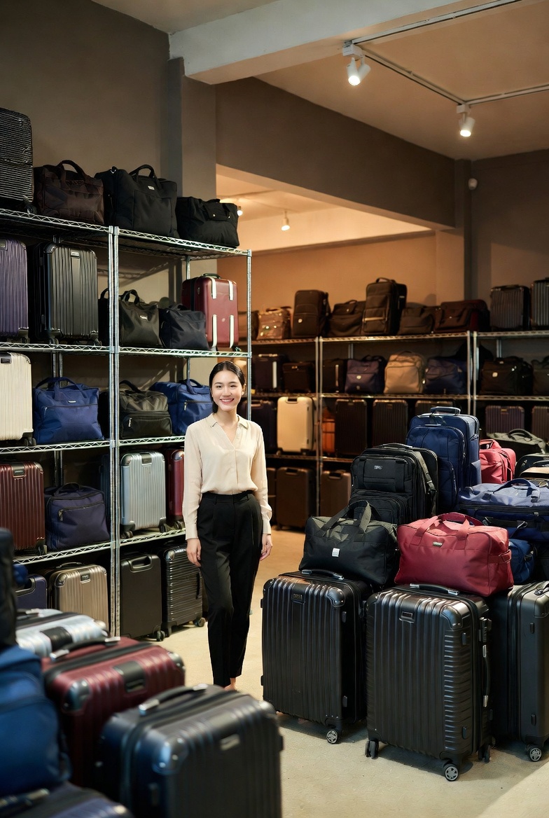 Nan Luggage Hub showroom and warehouse